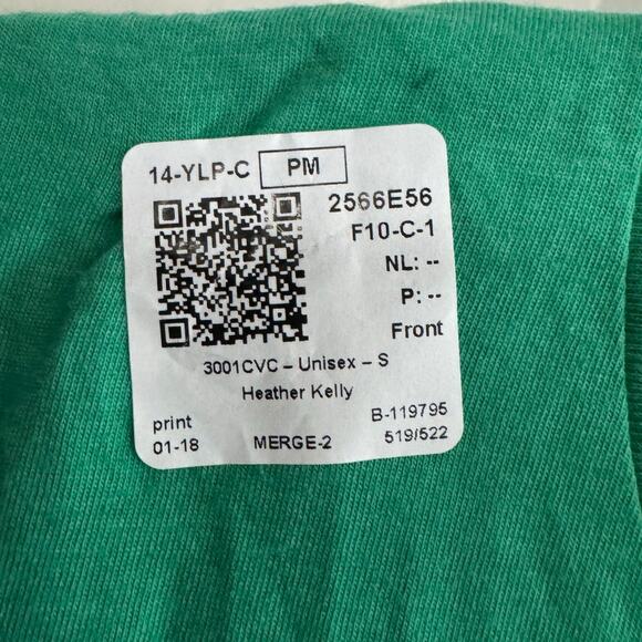 CANVAS New Kelly Green "Sorry About My Irish Goodbye" Graphic Tee Size S - Picture 5 of 5